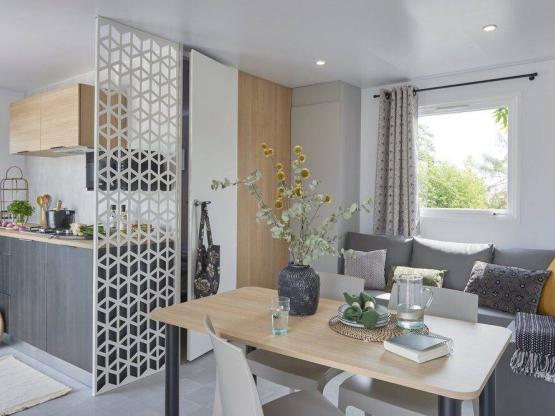 Stacaravan Olivier - 40m² - 2 slaapkamers - overdekt terras - airconditioning