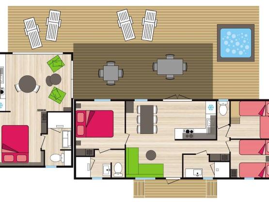 Premium - Les Gorges de Colombières - 61 m2 - 4 slaapkamers - 3 badkamers - spa -