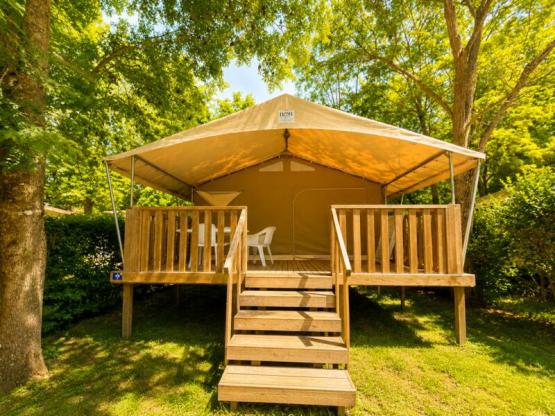 Lodge Canada Standard 20m² (zonder privé sanitair) 2 slaapkamers + Keukentje - overdekt terras