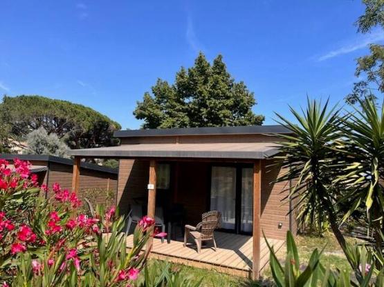 Chalet Escapade 2 slaapkamers (28m² + airco + vaatwasser + overdekt terras + televisie)