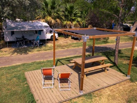 "PRIVILEGE XXL" Standplaats  met "Zicht op de schanskorven"