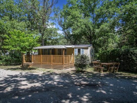 Stacaravan Confort Relax 33m² - 3 Slaapkamers + overdekt terras -