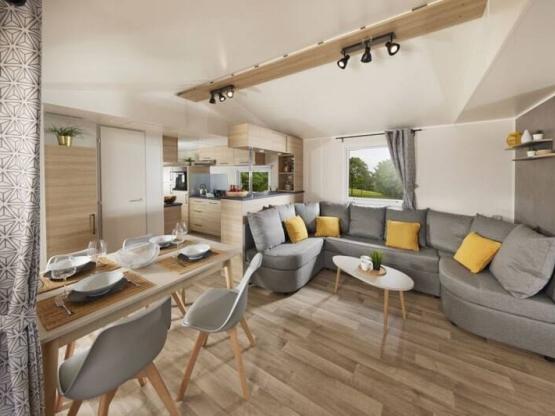 Stacaravan VIP (privé SPA + overdekt terras + vaatwasser + airconditioning) - 4 pers