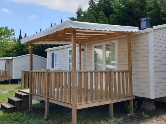 Mobil-home 28m² - 2 chambres - avec TV -