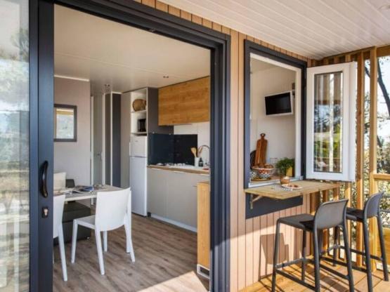 Mobil-home Living 28m² - 2 chambres - clim - lave vaisselle -