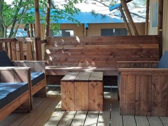 Tente Safari Prestige Plus 6 personen 3 Slaapkamers 1 Badkamer 49m²