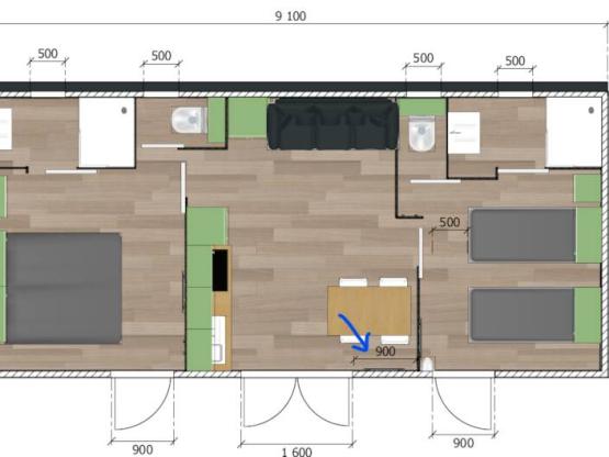 XXL premium 35m² 2sdb, 2 chambres,tv,lave vaisselle, climatisation