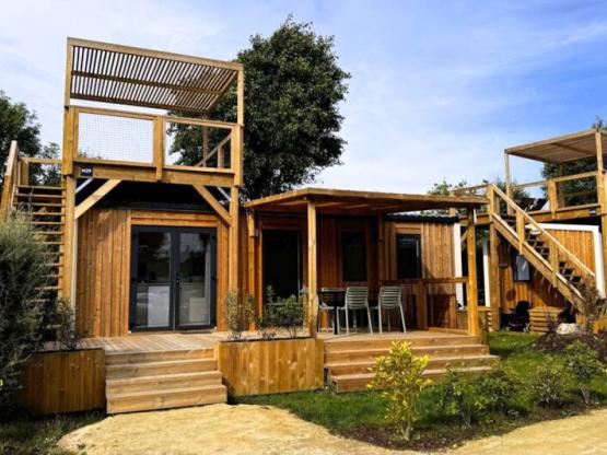 Stacaravan Prestige Plus met Rooftop zeezicht - 2 slaapkamers