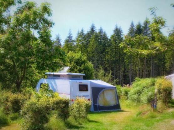 C010 Standplaats caravan/vouwwagen/camper + auto + electriciteit