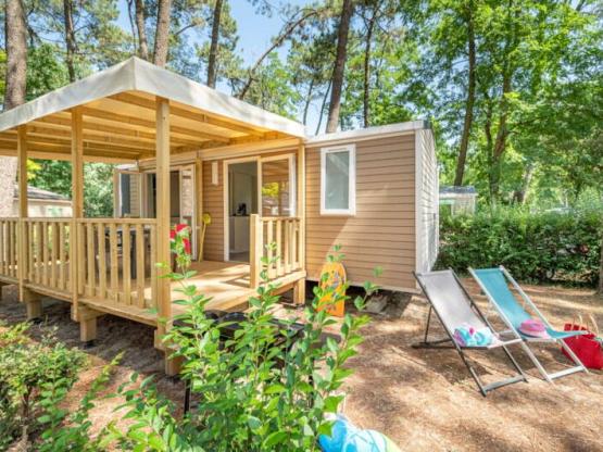 Comfort-stacaravan met airco, 3 slaapkamers | CONFORT CLIM - 30 m² - airco - tv - plancha - overdekt terras