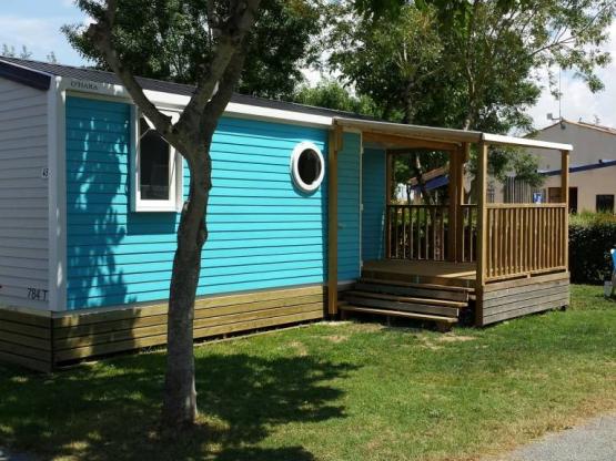 Mobilhome  EVASION: 2 slaapkamers, 27.5m²,Overdekt terrasse, airconditioning.