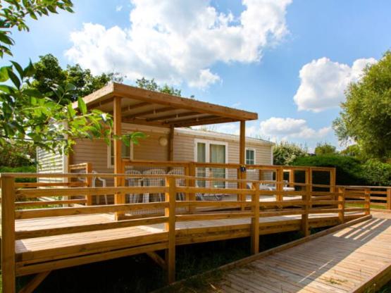 Mobil-home 32m² 2 chambres + terrasse - adapté aux personnes à mobilité réduite