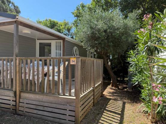 Stacaravan OLIVIER Confort 29m² (2 slaapkamers) - terras 9 m² - Televisie