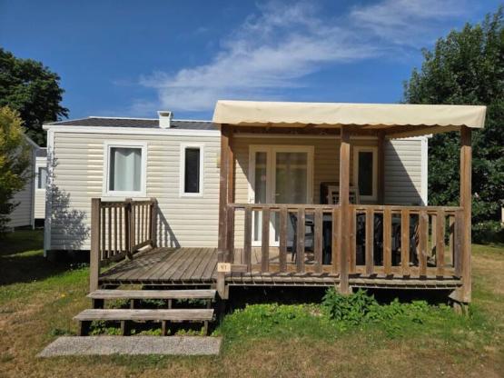 Stacaravan Ibiza 27,5m² + halfoverdekt terras - airconditioning optioneel