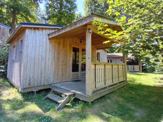 Chalet Bois Comfort 24m² 2 kamers + overdekt terras + TV