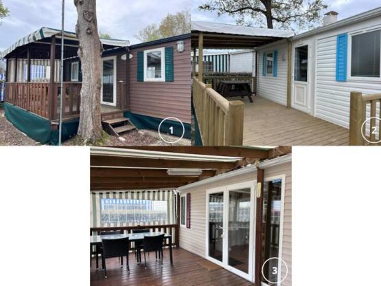 Stacaravan  Eco 28m² (2 slaapkamers) + Half-schaduwrijk terras