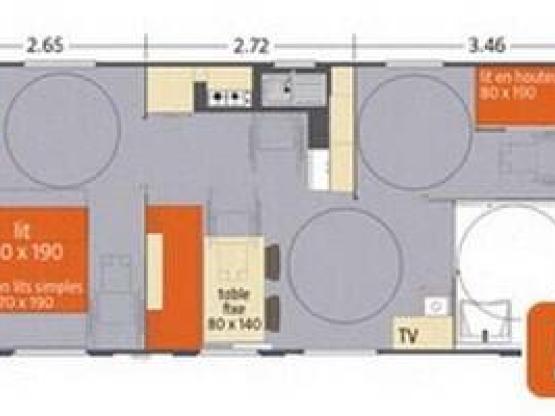 Stacaravan "PMR" 2 Kamers / voor mindervaliden