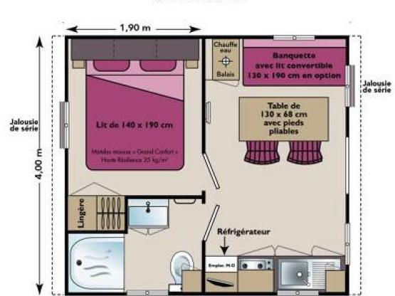 Starcaravan Comfortplaats - 1 kamer - 16m²