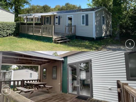 Stacaravan  Confort+ 34m² (3 slaapkamers) Half-schaduwrijk terras