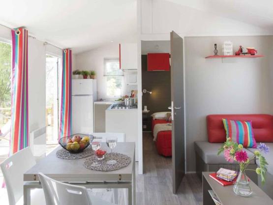 Mobile-home Standing Sancy 32m² / 3 slaapkamers - Overdekt terras