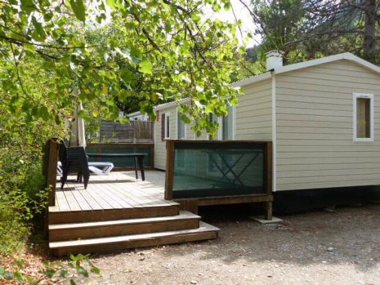 Mobil-home Premium Riviera 28m² proximité rivière- 2 chambres + Terrasse avec parasol -