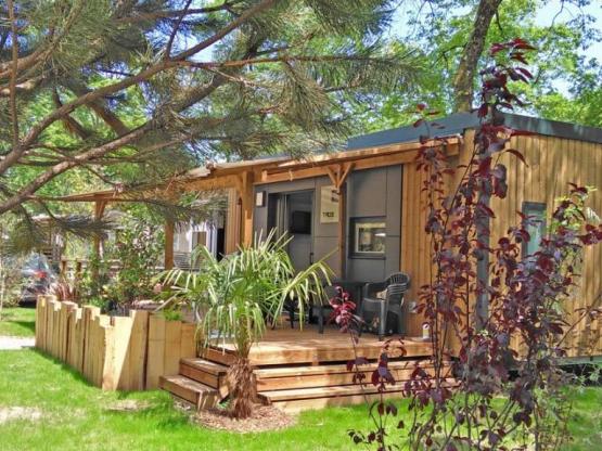 Mobilhome TAOS 2 Kamers - 35m² - half overdekt terras van 27 m²