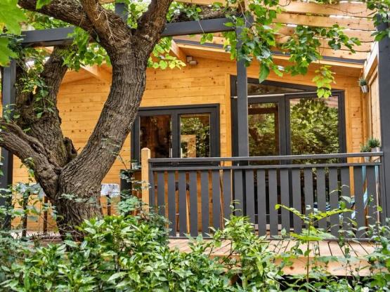 Comfortabel luxe houten chalet - Airconditioning
