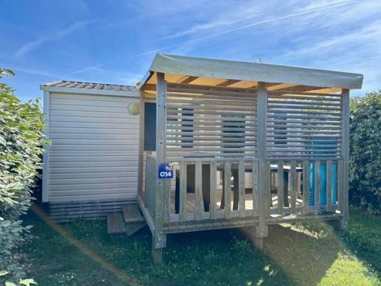 Stacaravan Confort  NEPTUNE 25m² - 1 (slaap)kamer + overdekt terras 9m²