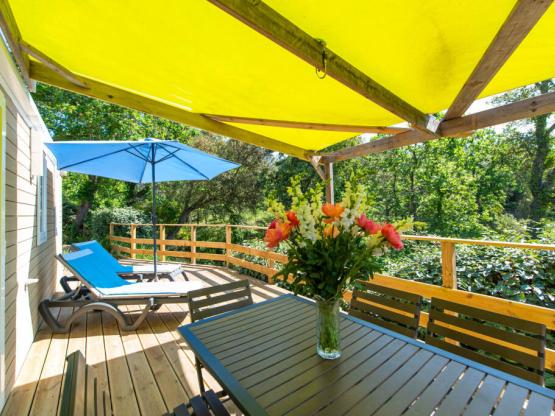 Mobil home Confort + 23m² (2 slaapkamers) - airconditioning - jacuzzi