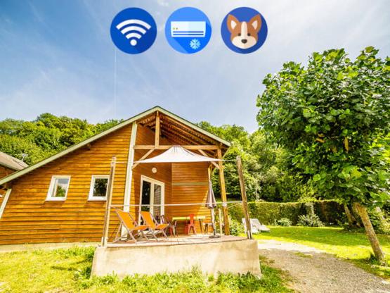 Chalet bois (2 Kamers + slaapbank )